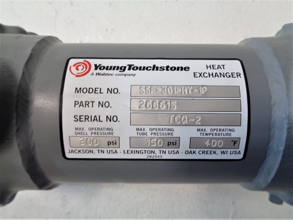 Young Touchstone Fixed Bundle Heat Exchanger, Model SSF-301-HY-1P, Part 266615